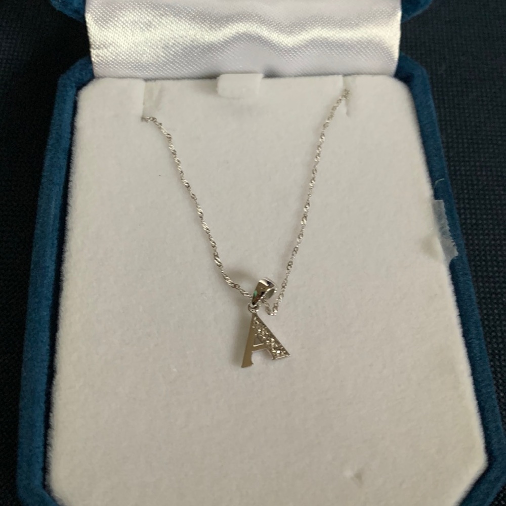 Sterling Silver necklace with “A” pendant